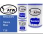 Preview: Mitsubishi, Reims Blue, T36: 500ml Lackdose + 500ml Klarlack + 250ml Härter - Set, von ATW Autoteile West.
